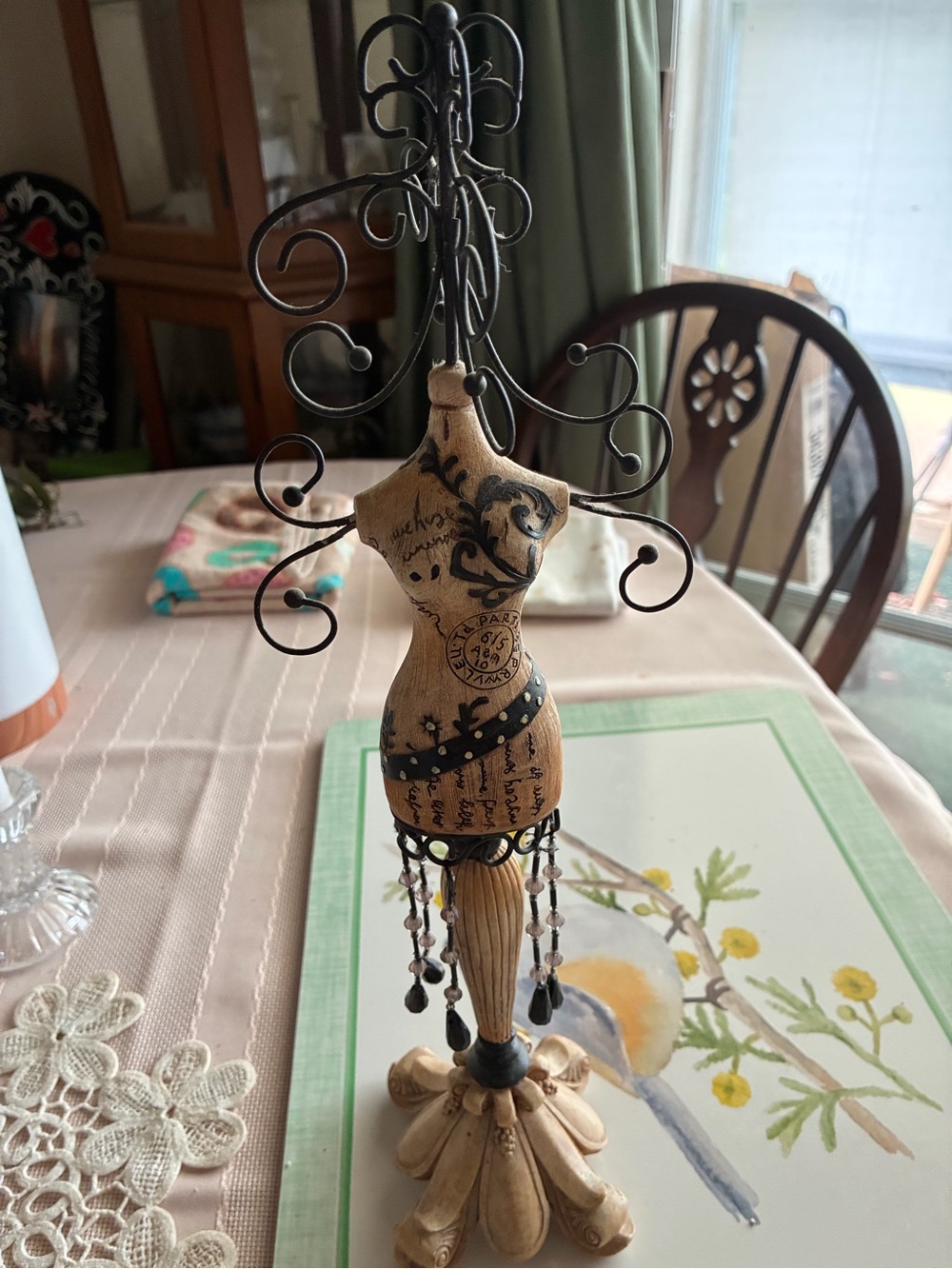 Vintage Style Dress Form Jewelry Holder